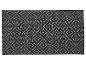Černobílý obdélníkový venkovní koberec s geometrickým vzorem