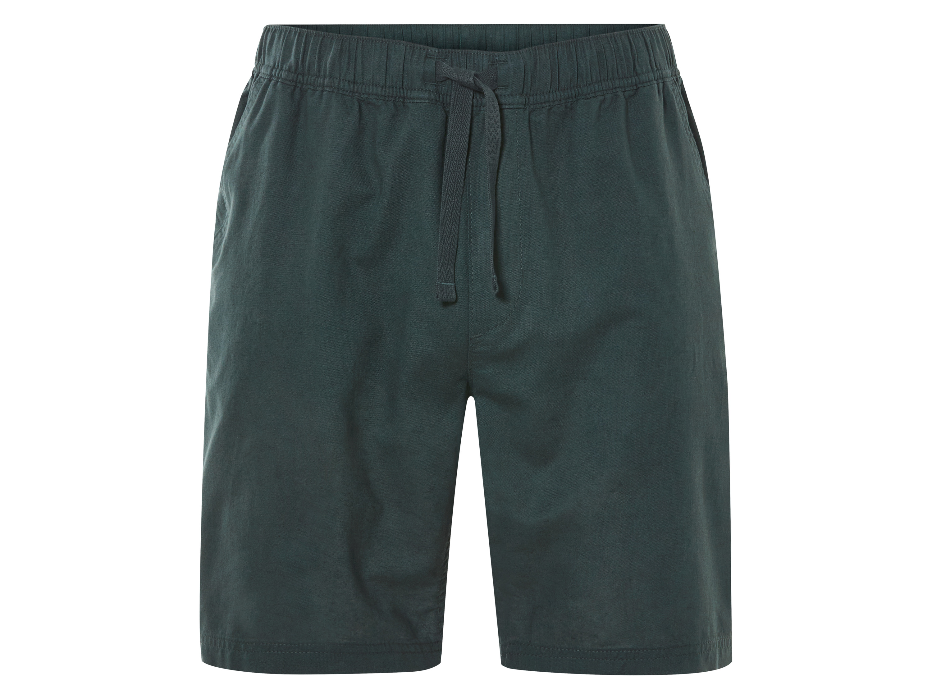 Livergy® Pánské bermudy s podílem lnu (tmavě zelená, XXL (60/62))