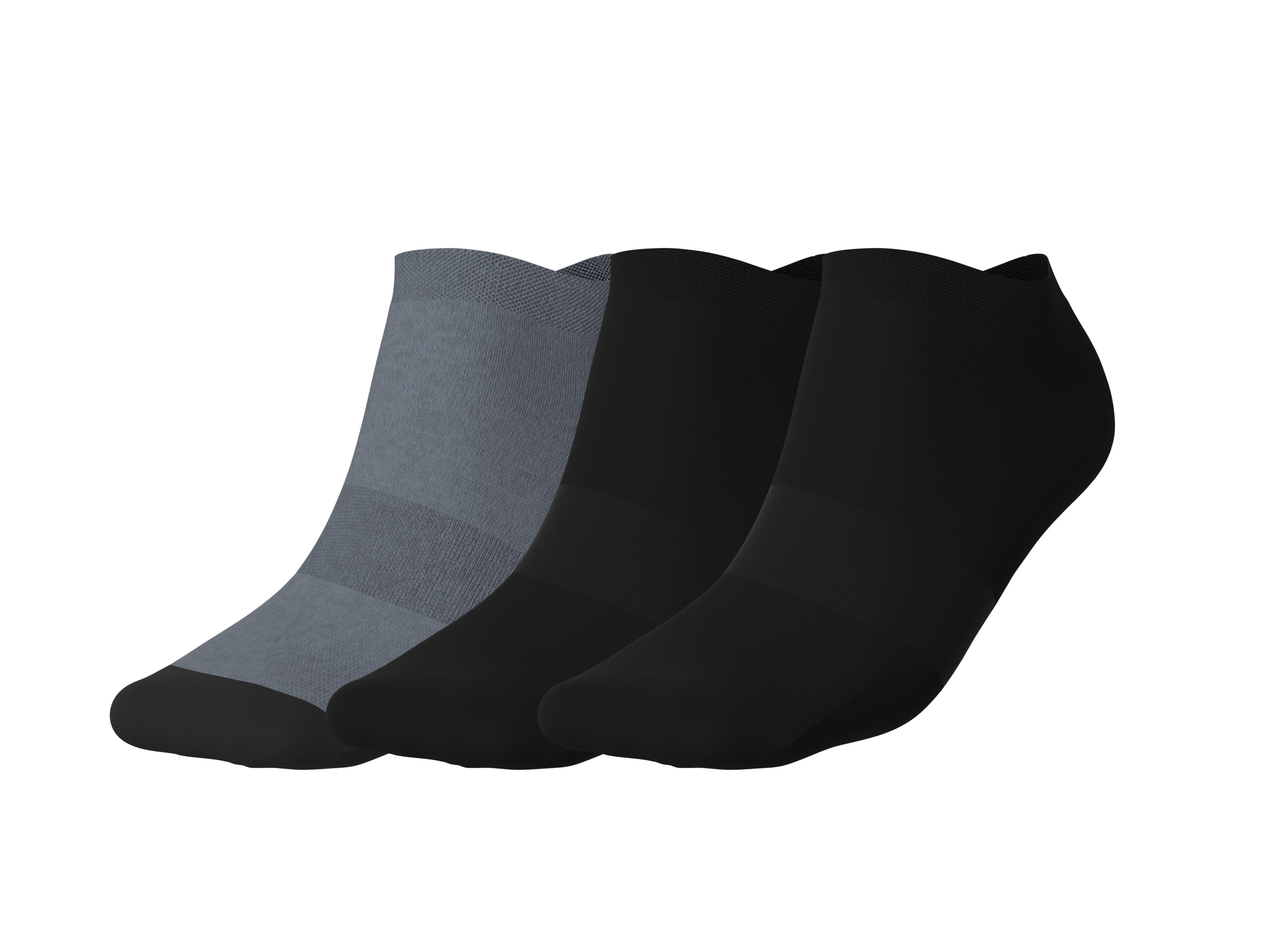 Crivit Pánské sportovní ponožky, 3 páry (černá/šedá, 43-46)