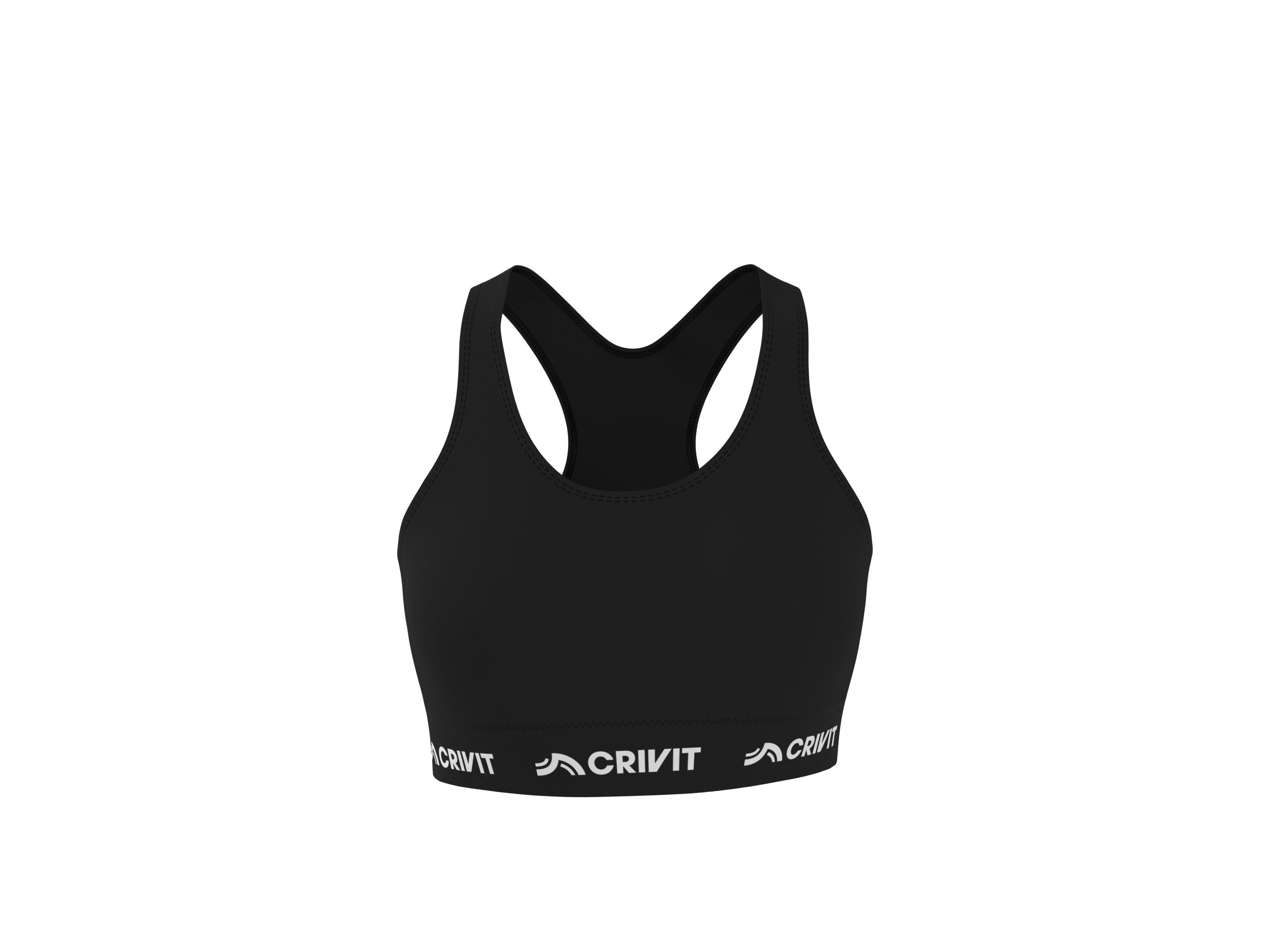 Crivit Dámská bezešvá sportovní podprsenka, Medium Level (černá, S (36/38))