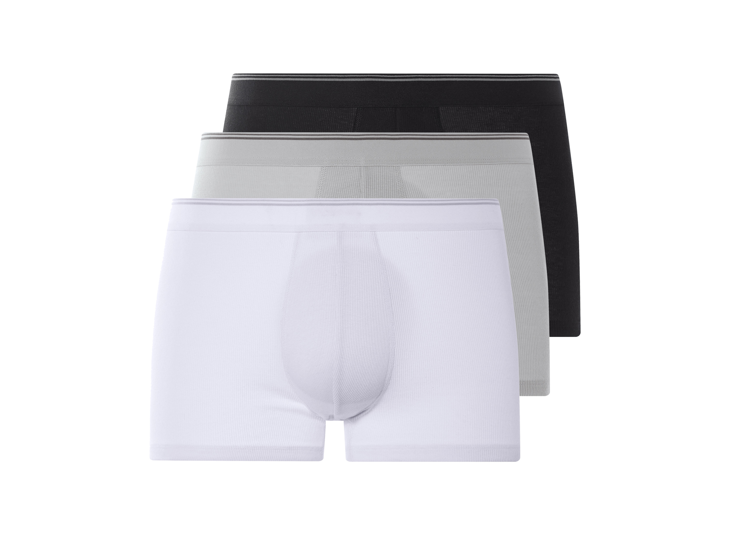 Livergy® Pánské boxerky, 3 kusy (černá/šedá/bílá, 6/L)