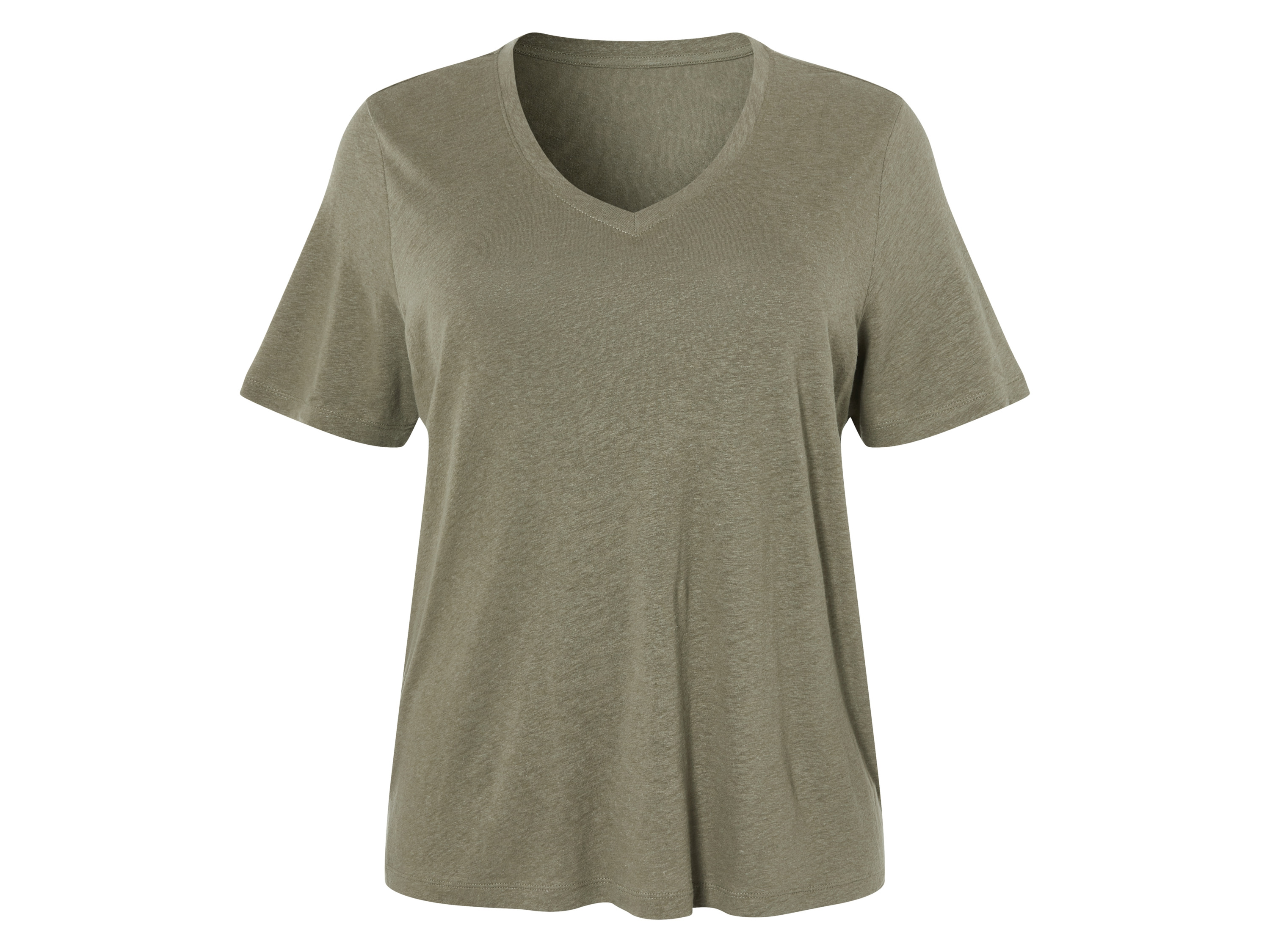 esmara® Dámské lněné triko XXL (olivová, 3Xl(56/58))