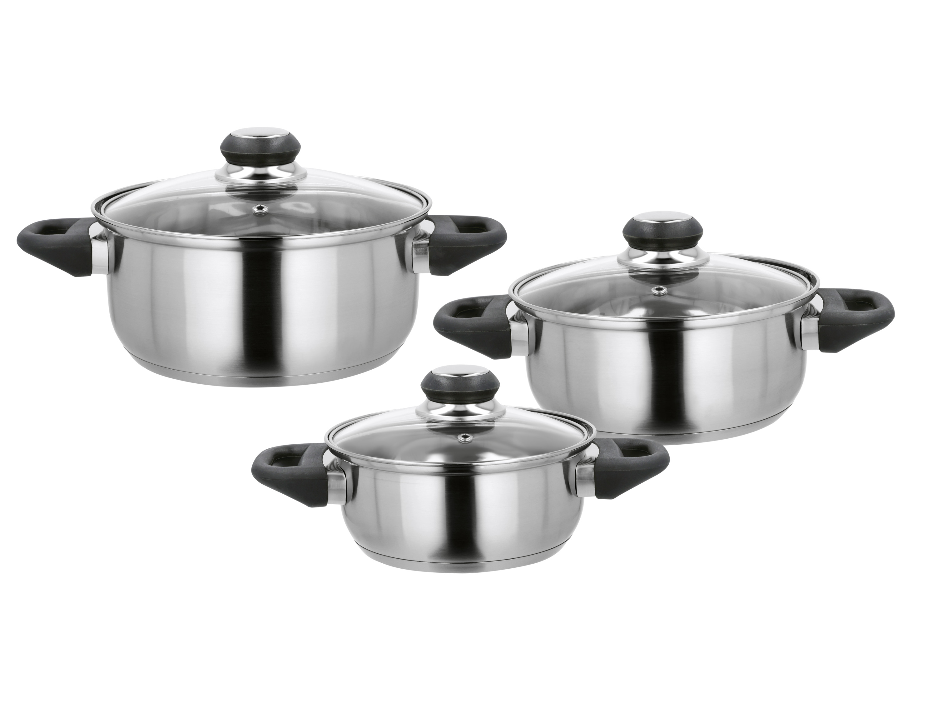 Silvercrest® Sada hrnců z nerezové oceli, 6dílná