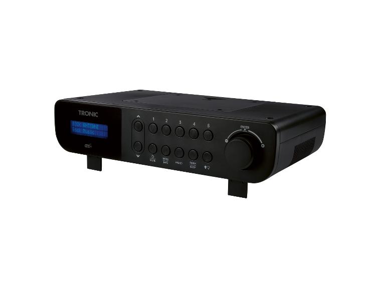Rádio Tronic DAB+ s displejem zobrazujícím 'ROCK ANTENNE Rock Music' a ovládacími tlačítky