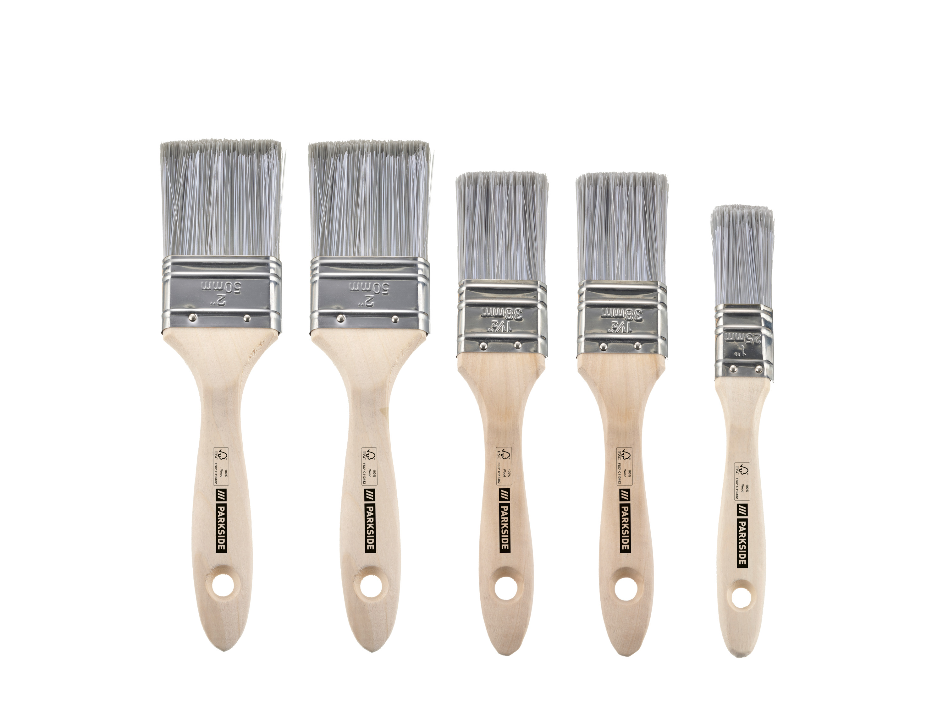 Parkside® Sada štětců, 2dílná / 3dílná / 5dílná (sada plochých štětců, 5dílná)
