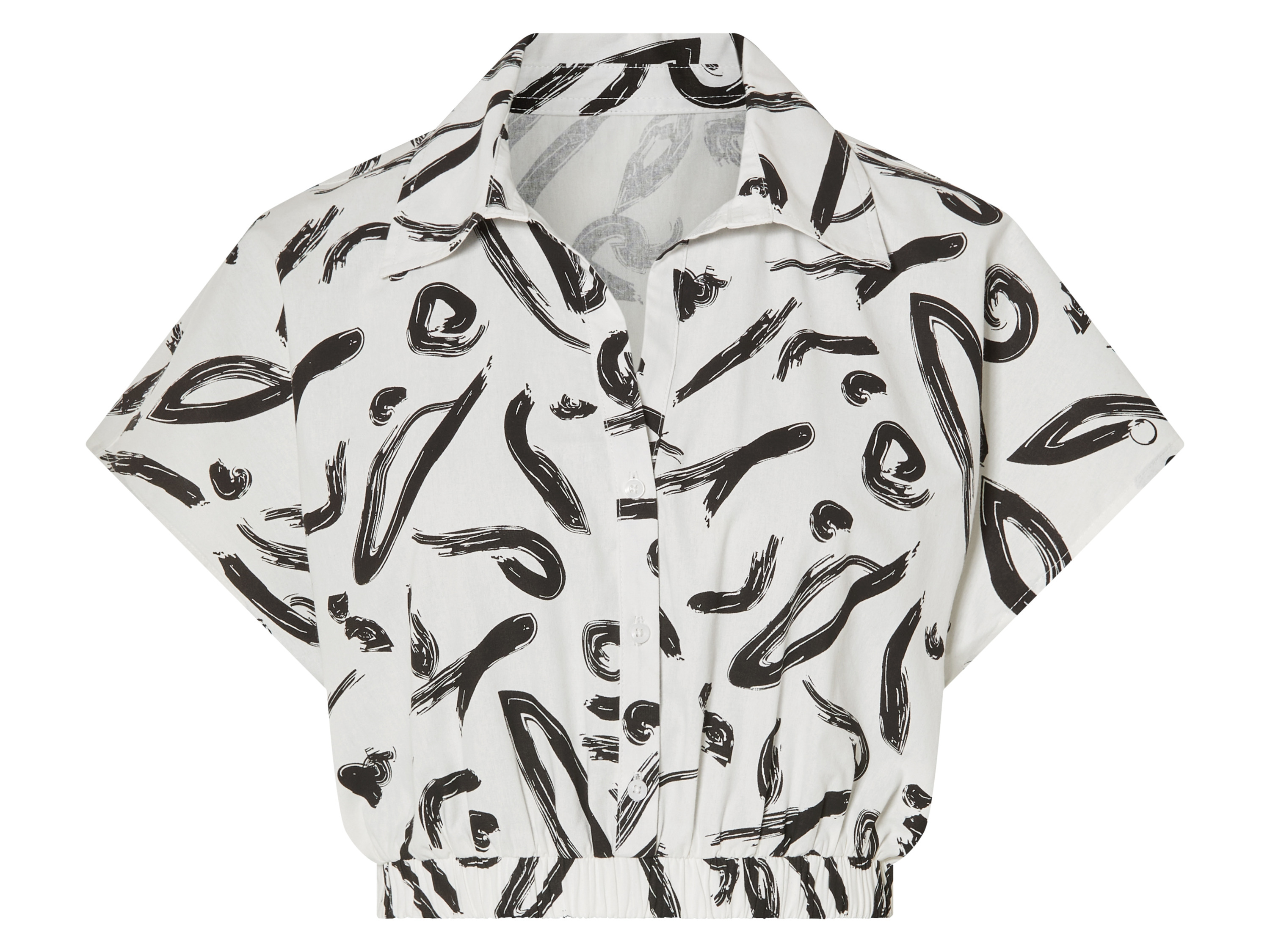 esmara® Dámská blůza (vzorovaná/černá/bílá, Xs(32/34))