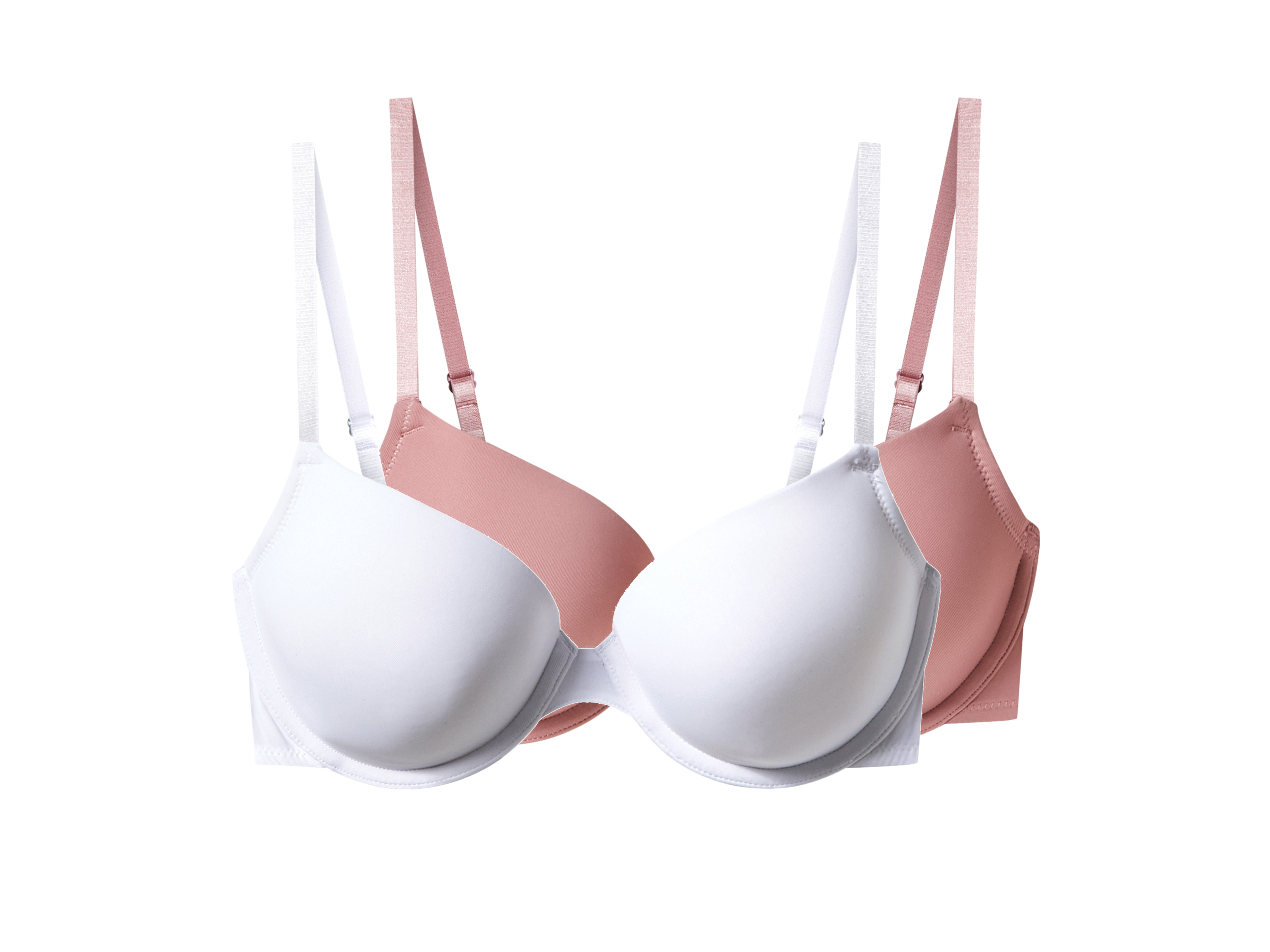 esmara® Dámská podprsenka, 2 kusy (růžová/bílá, 80B)