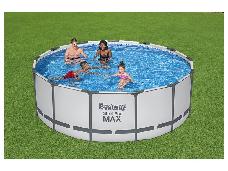  Zobrazit na celou obrazovku Bestway Bazén Steel ProMAX™ Frame s filtračním zařízením a schůdky, Ø 3,96 x 1,22 m - Obrázek 6