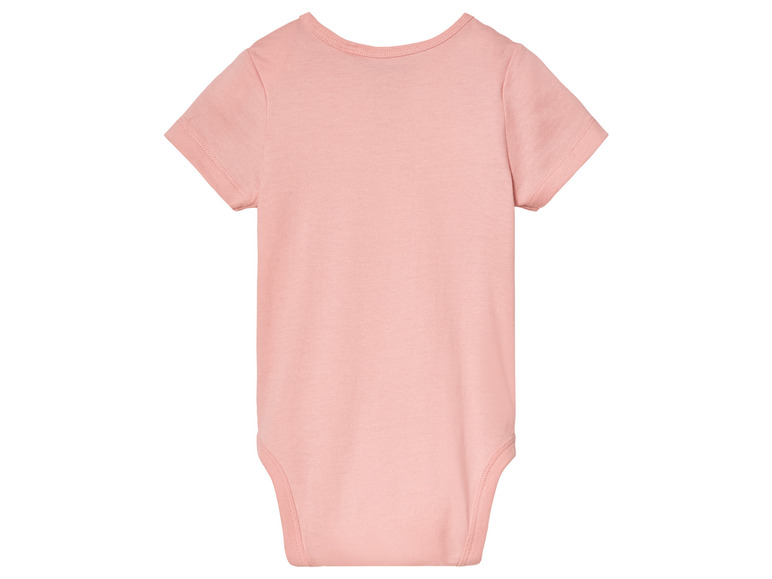 Růžové body s krátkým rukávem pro miminko.