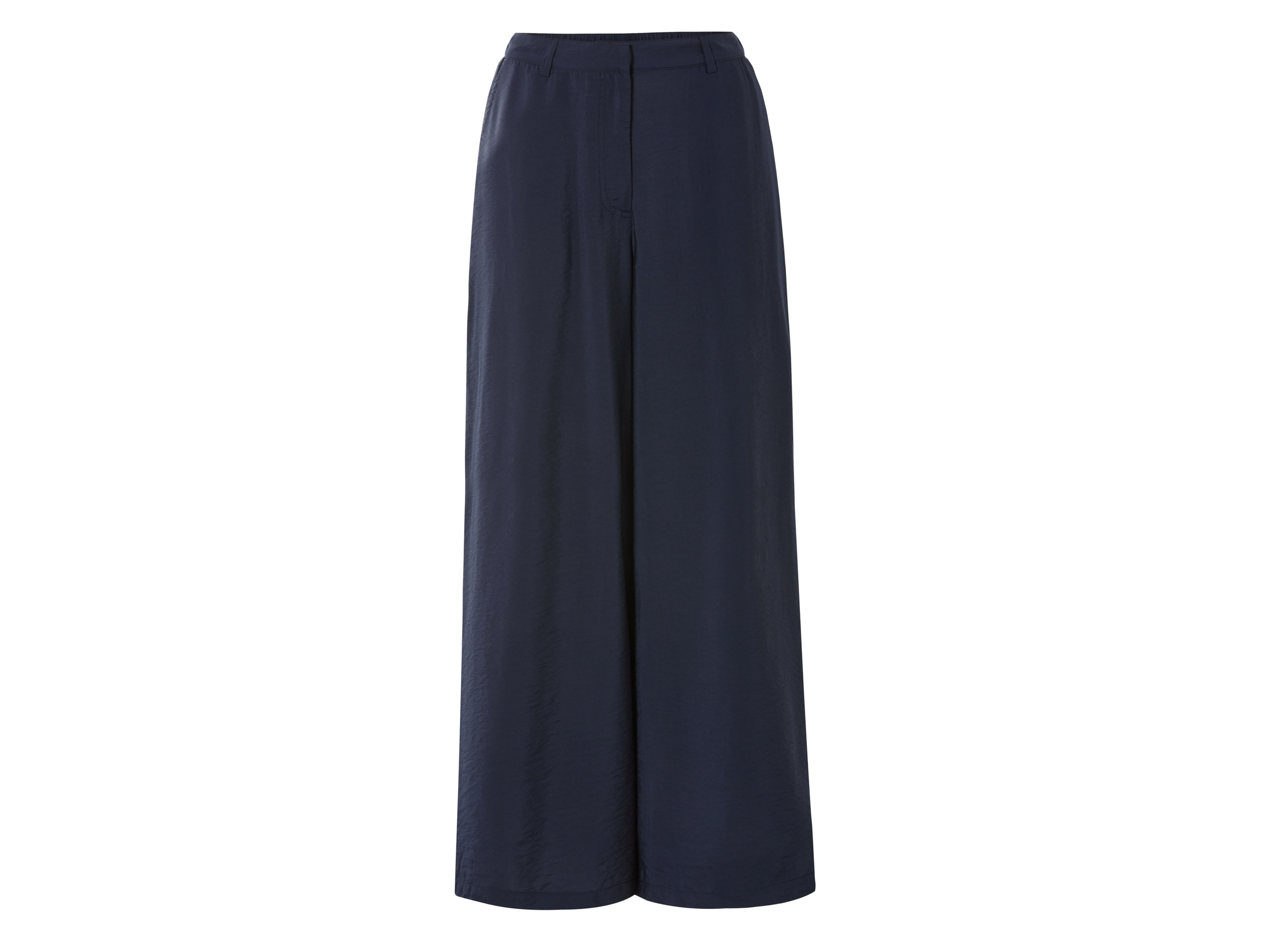 esmara® Dámské kalhoty se širokými nohavicemi, z elegantního kepru (navy modrá, 40)