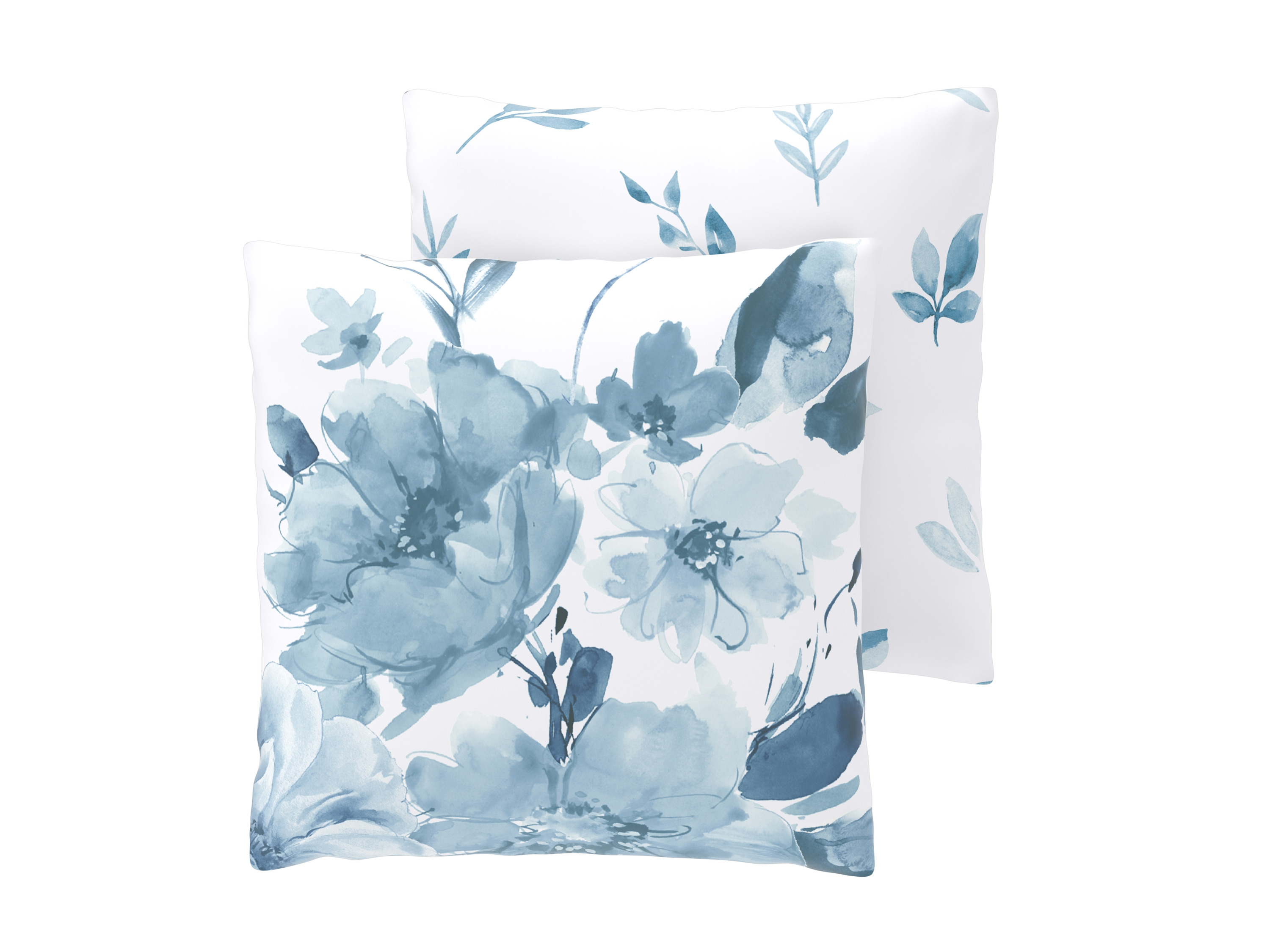 Livarno® Potah na polštář Renforcé, 50 x 60 cm, 2 kusy (květiny/bílá)