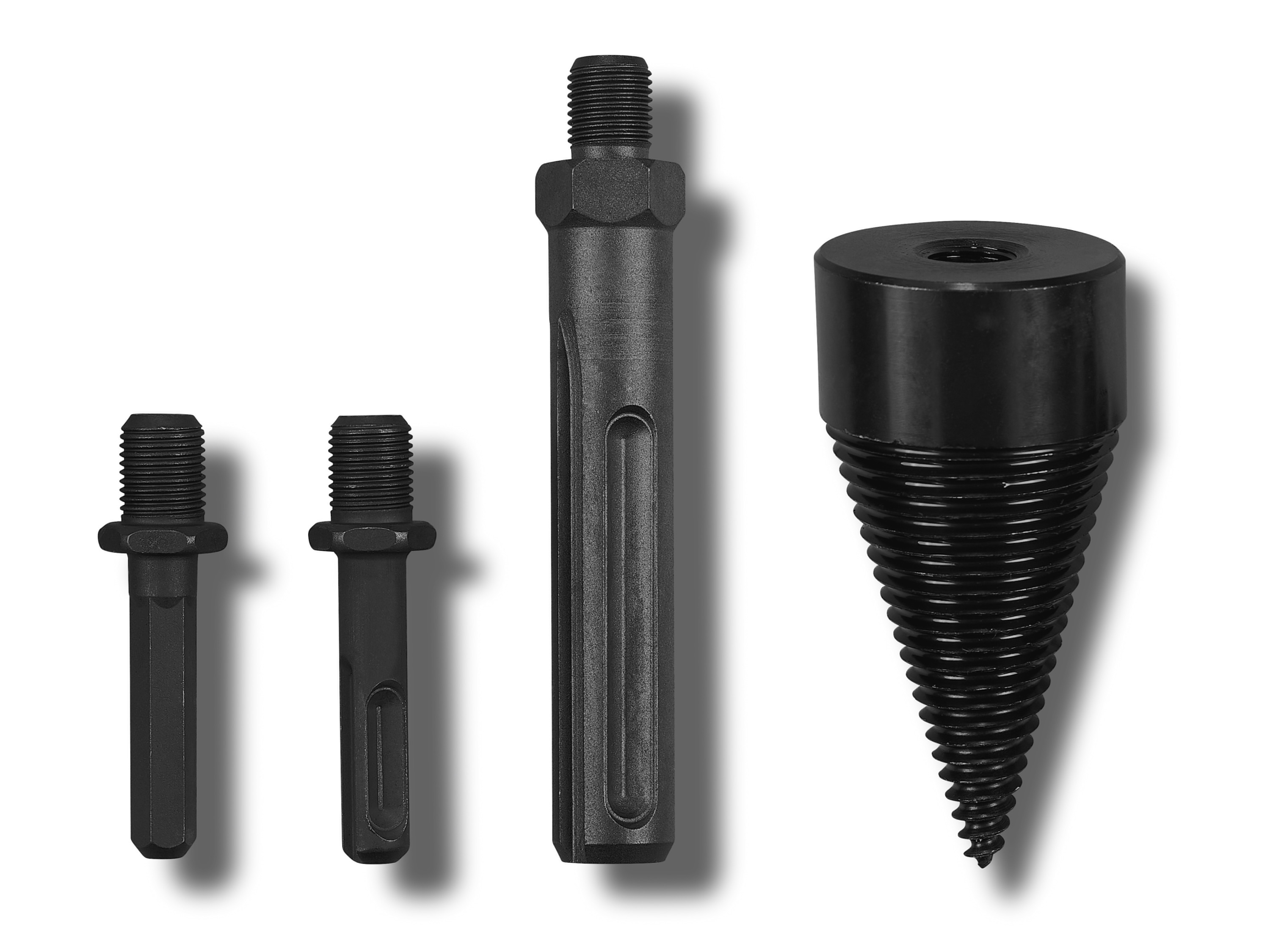 Parkside® Rotační rašple / Kartáč na strukturování dřeva / Sada rašplí a záhlubníků / Vrták na štípání dřeva (vrták na štípání dřeva, 4 kusy)