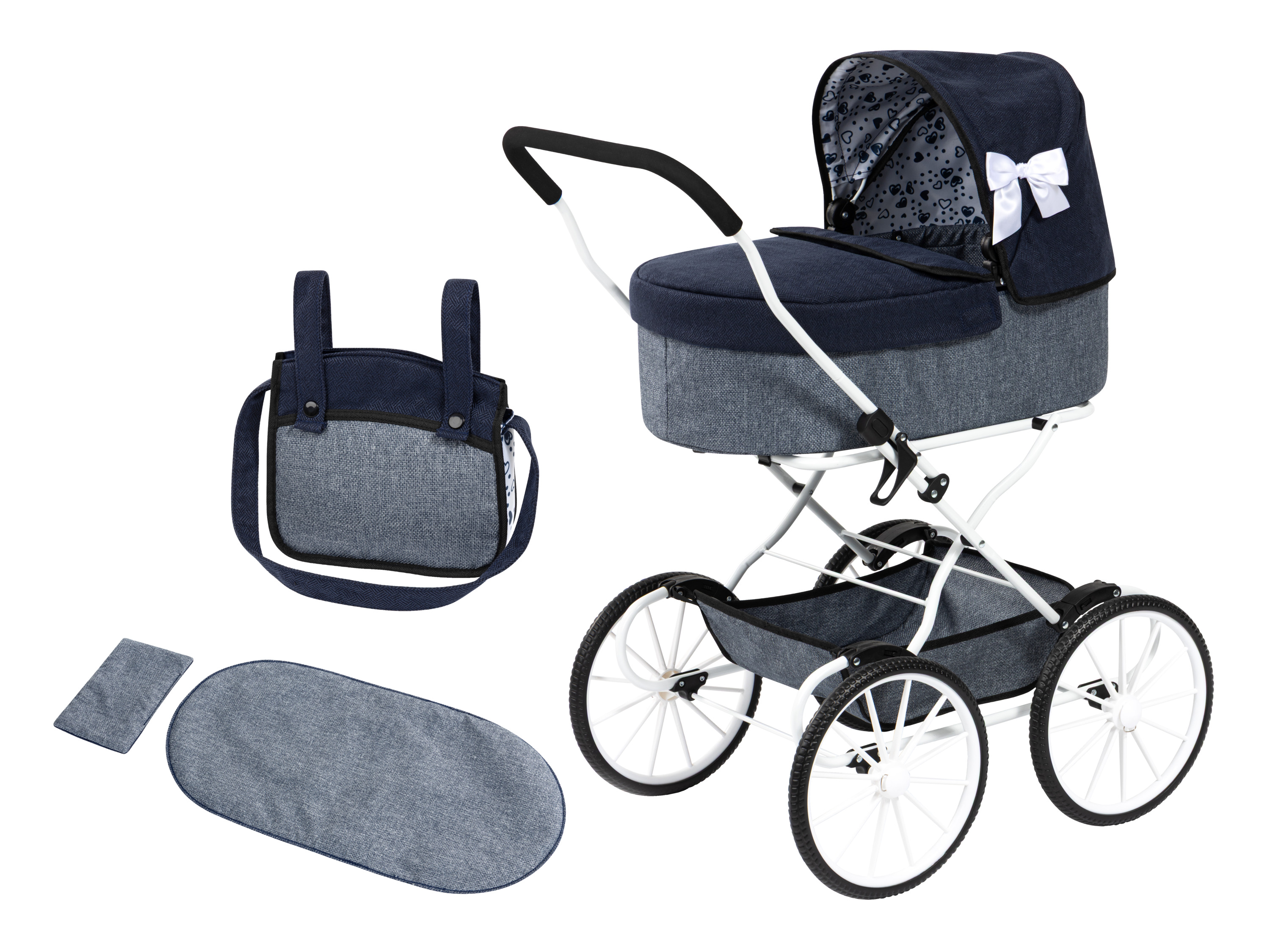 Bayer Design Klasický kočárek pro panenky (modrá)