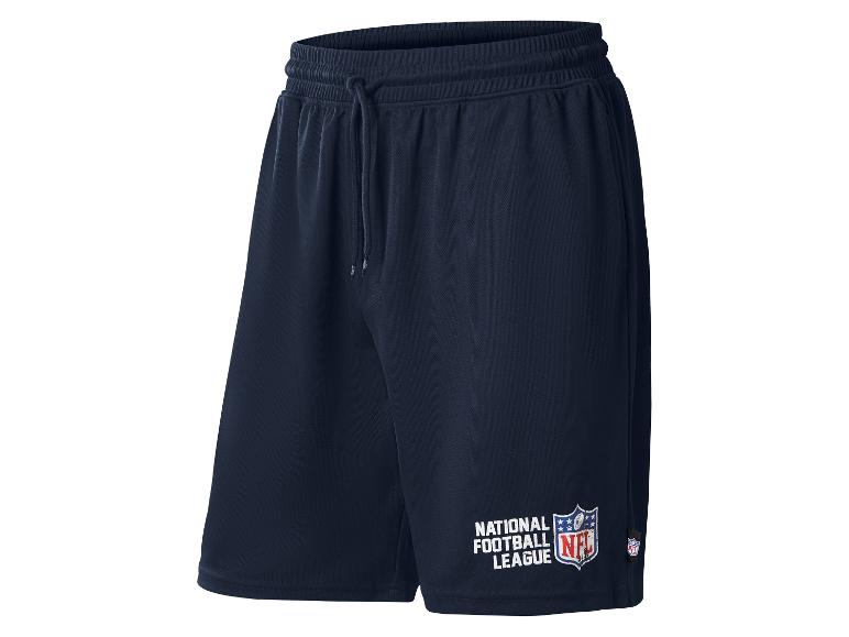Tmavě modré pánské šortky s logem National Football League (NFL).
