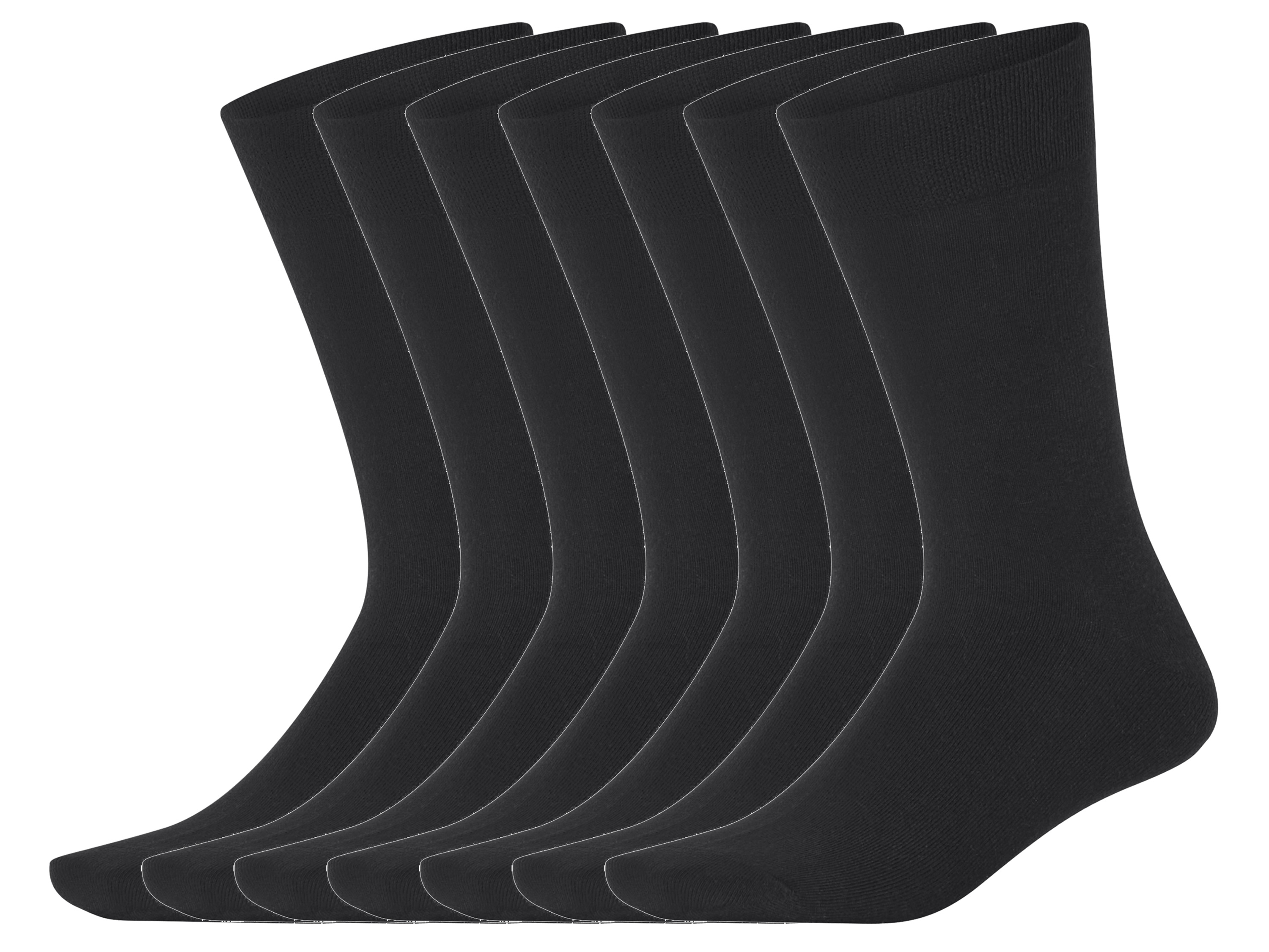 esmara Men Pánské ponožky s BIO bavlnou, 7 párů (černá, 39-42)