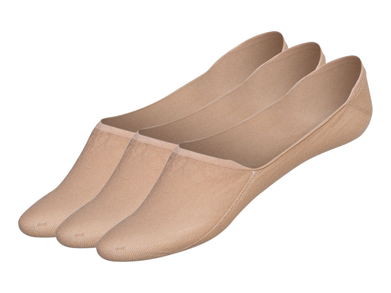 esmara® Dámské / Pánské bezešvé nízké ponožky, 3 páry (35/38, béžová, Mid-Cut)