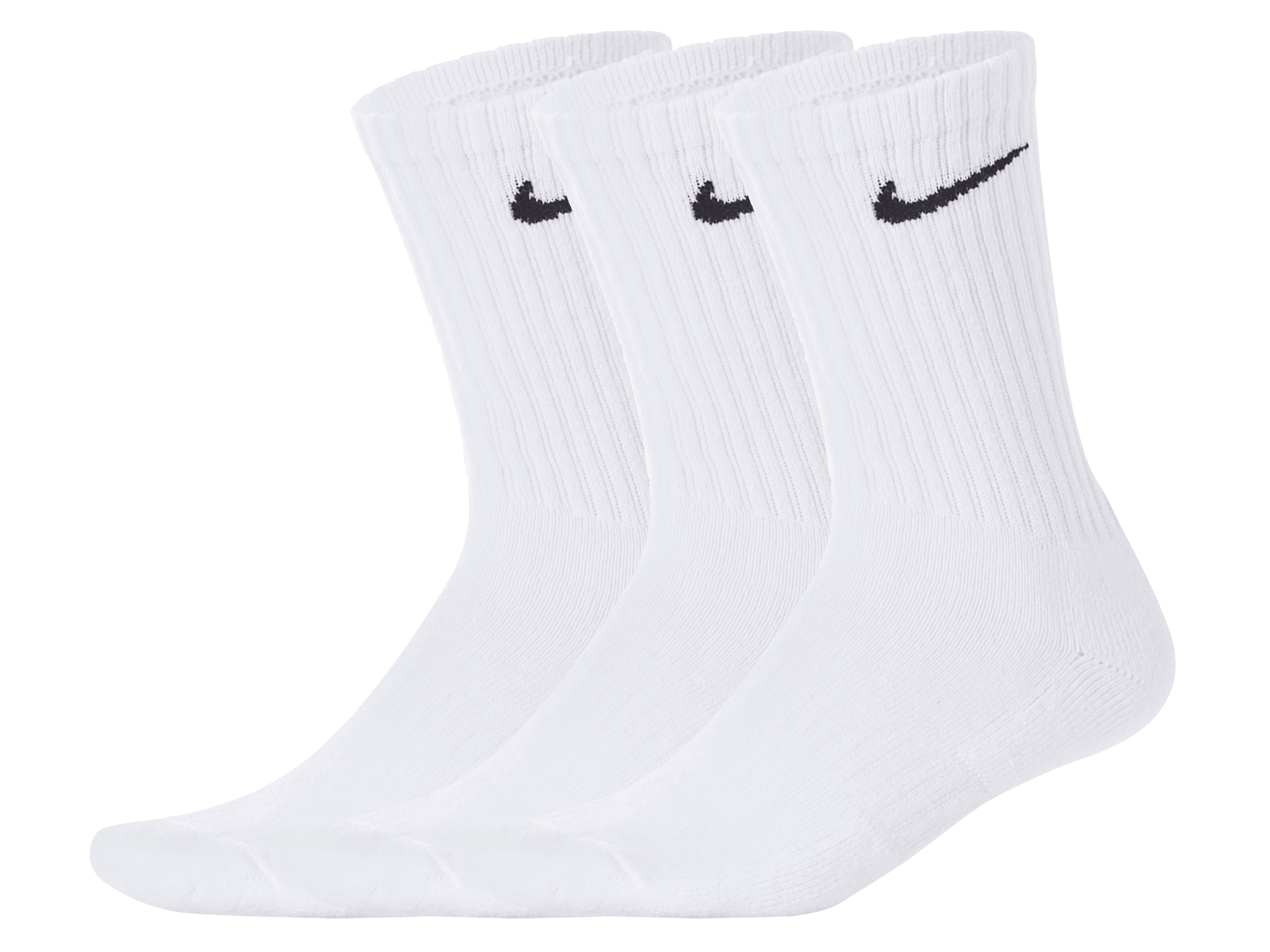 Nike Dámské / Pánské sportovní ponožky Cushioned Crew, 3 páry (bílá, 35/38)