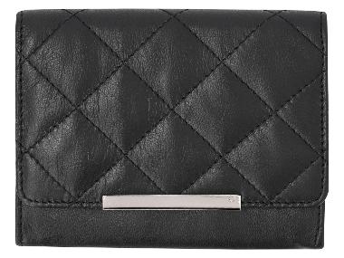 Dámská kožená peněženka (černá)