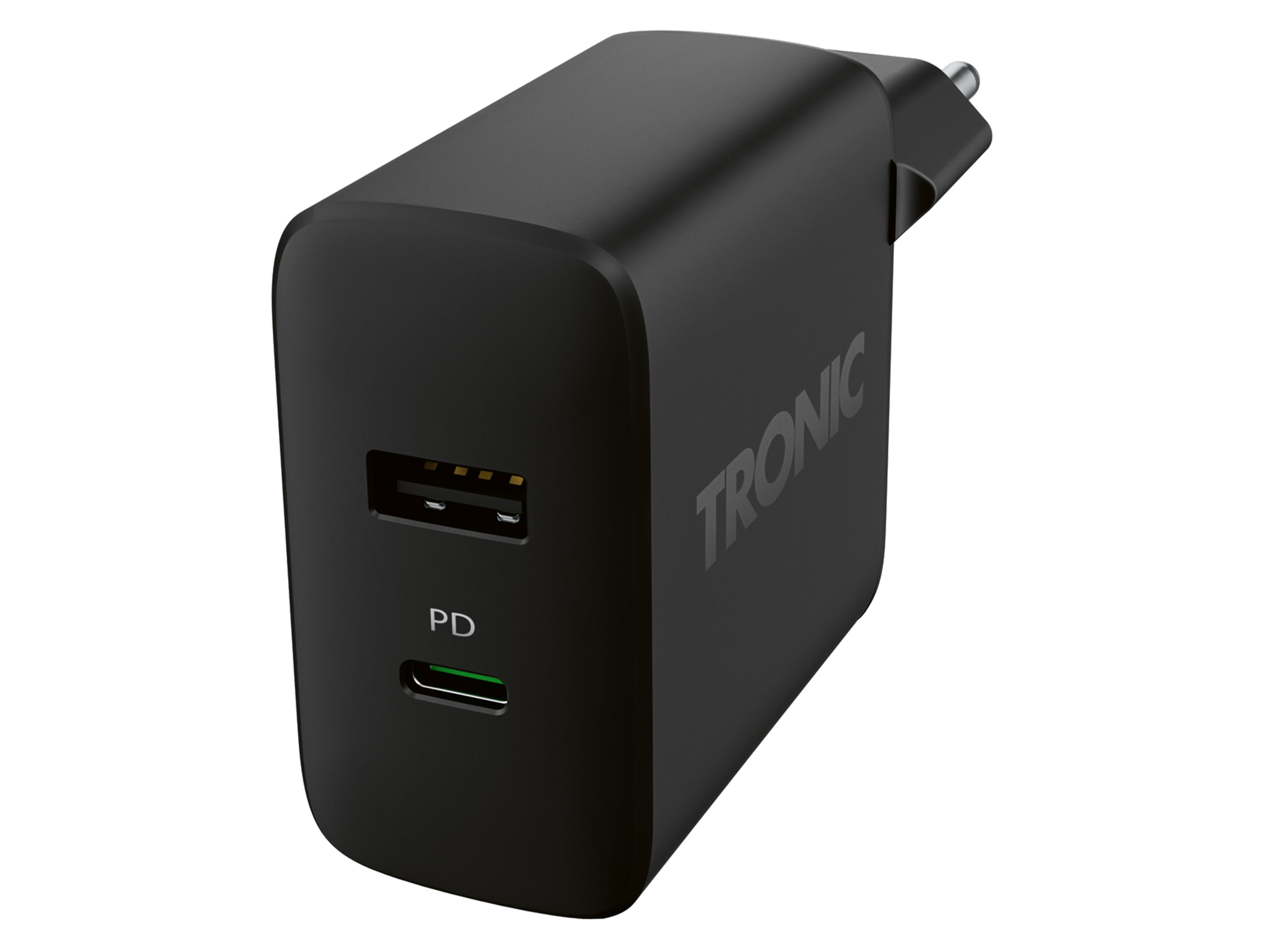 Tronic® Duální USB nabíječka 20 W, Usb-C, Usb-A (černá)
