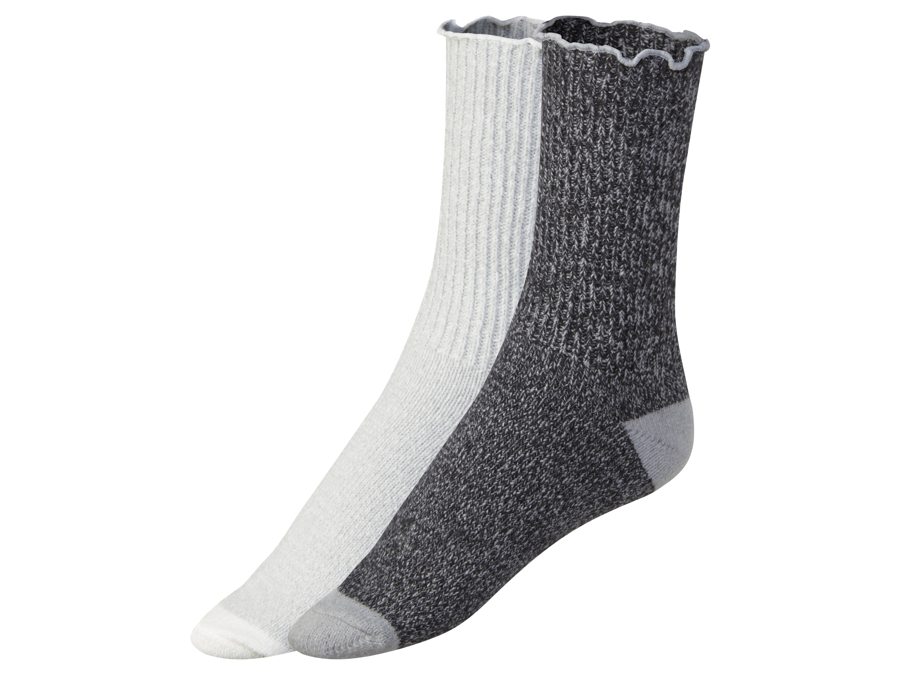 esmara® Dámské hebké ponožky, 2 páry (39-42, šedá/černá)