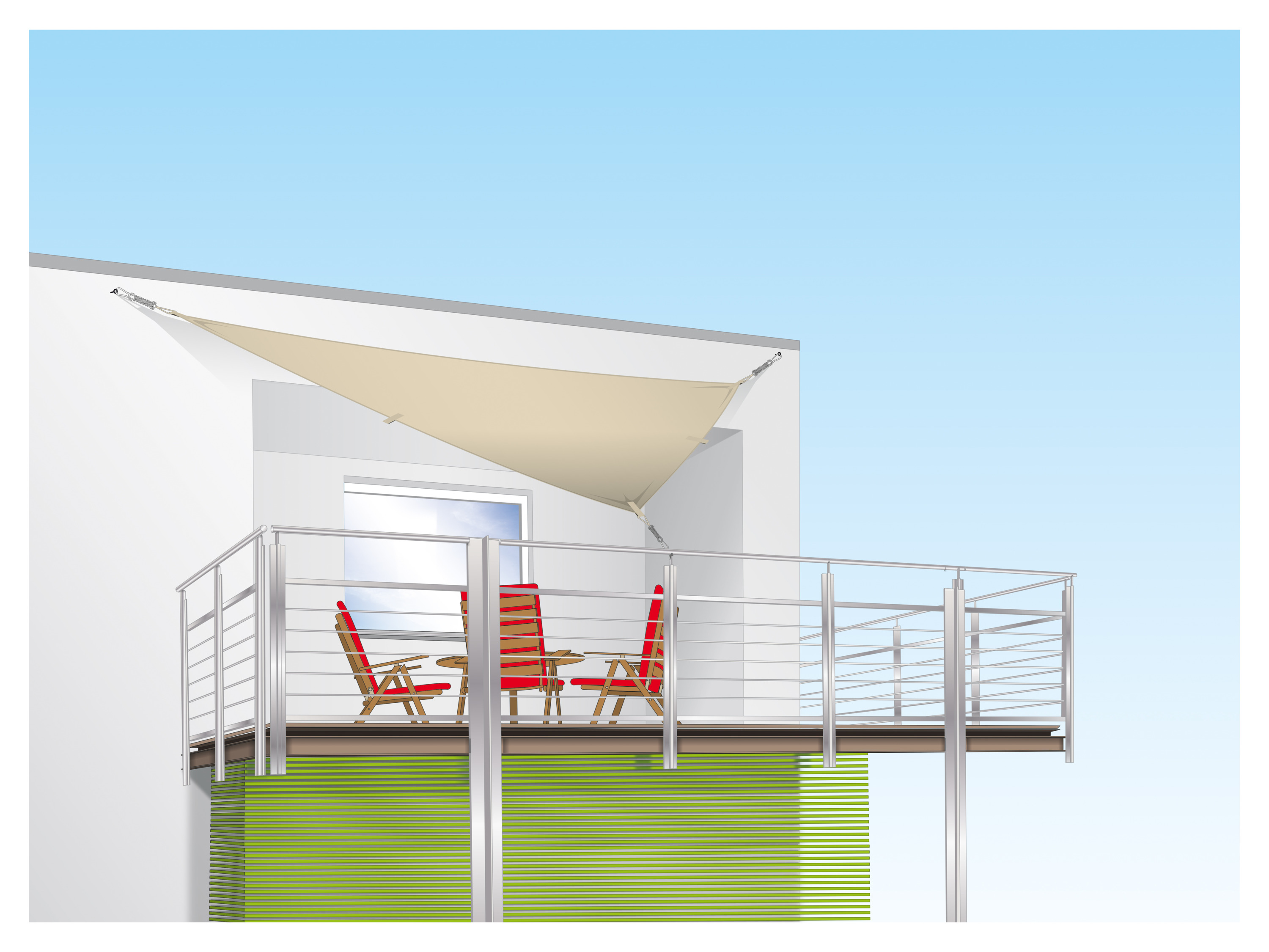 Livarno home Ochranná plachta proti slunci UV 60 (trojúhelníkový/béžový)