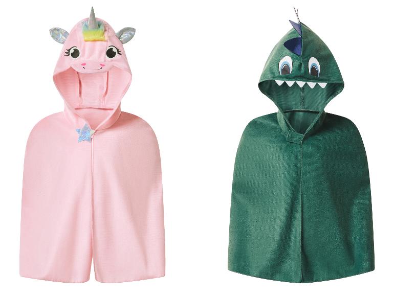 Růžový jednorožec a zelený dinosaurus plášť pro děti