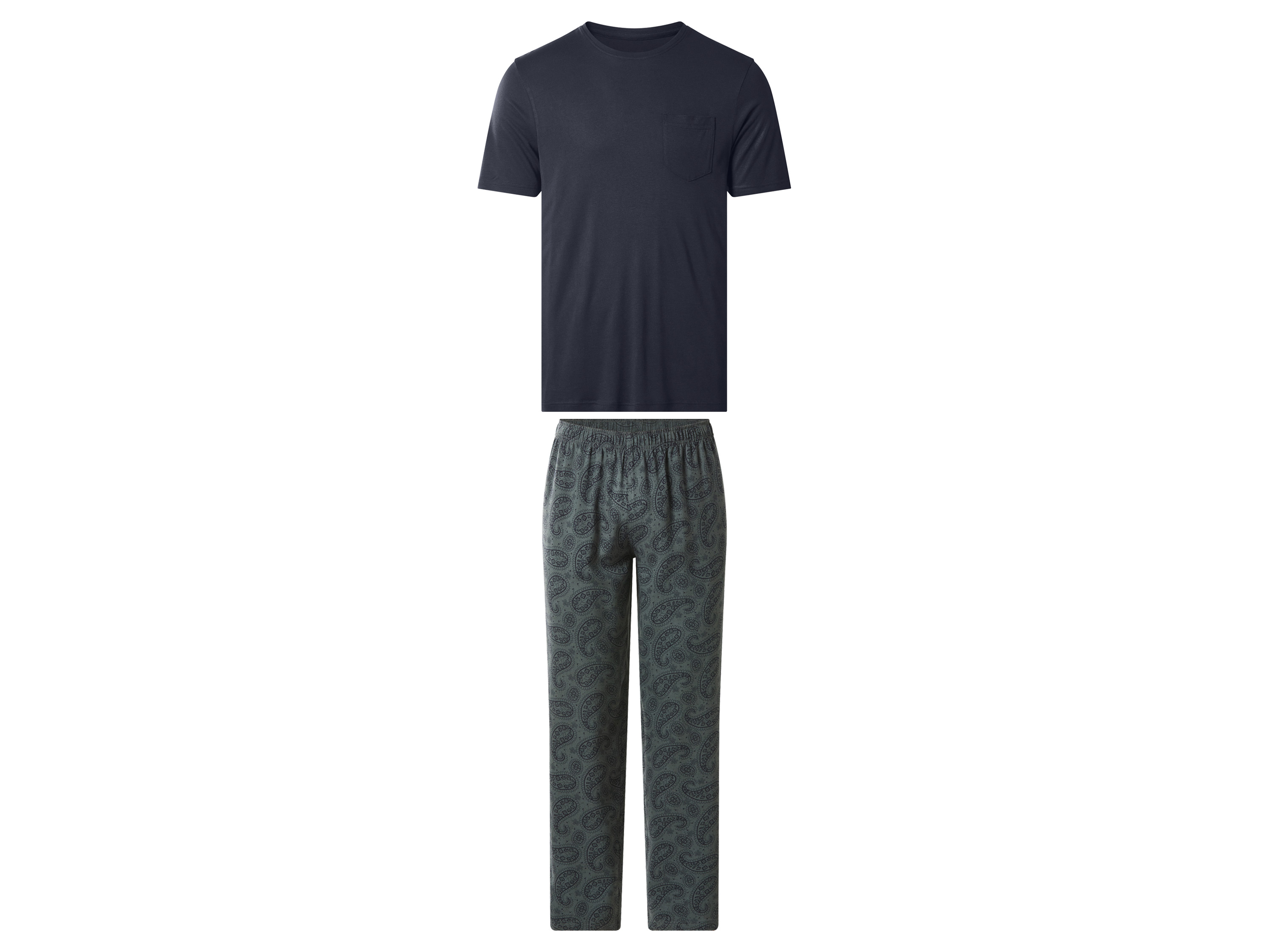 Esmara MEN Pánské pyžamo (vzor / navy modrá, XL (56/58))