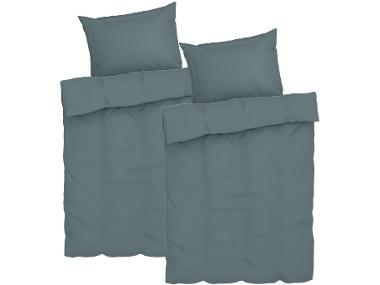Sada saténového ložního povlečení, 140 x 200 cm, 70 x 90 cm, šedá, 2dílná