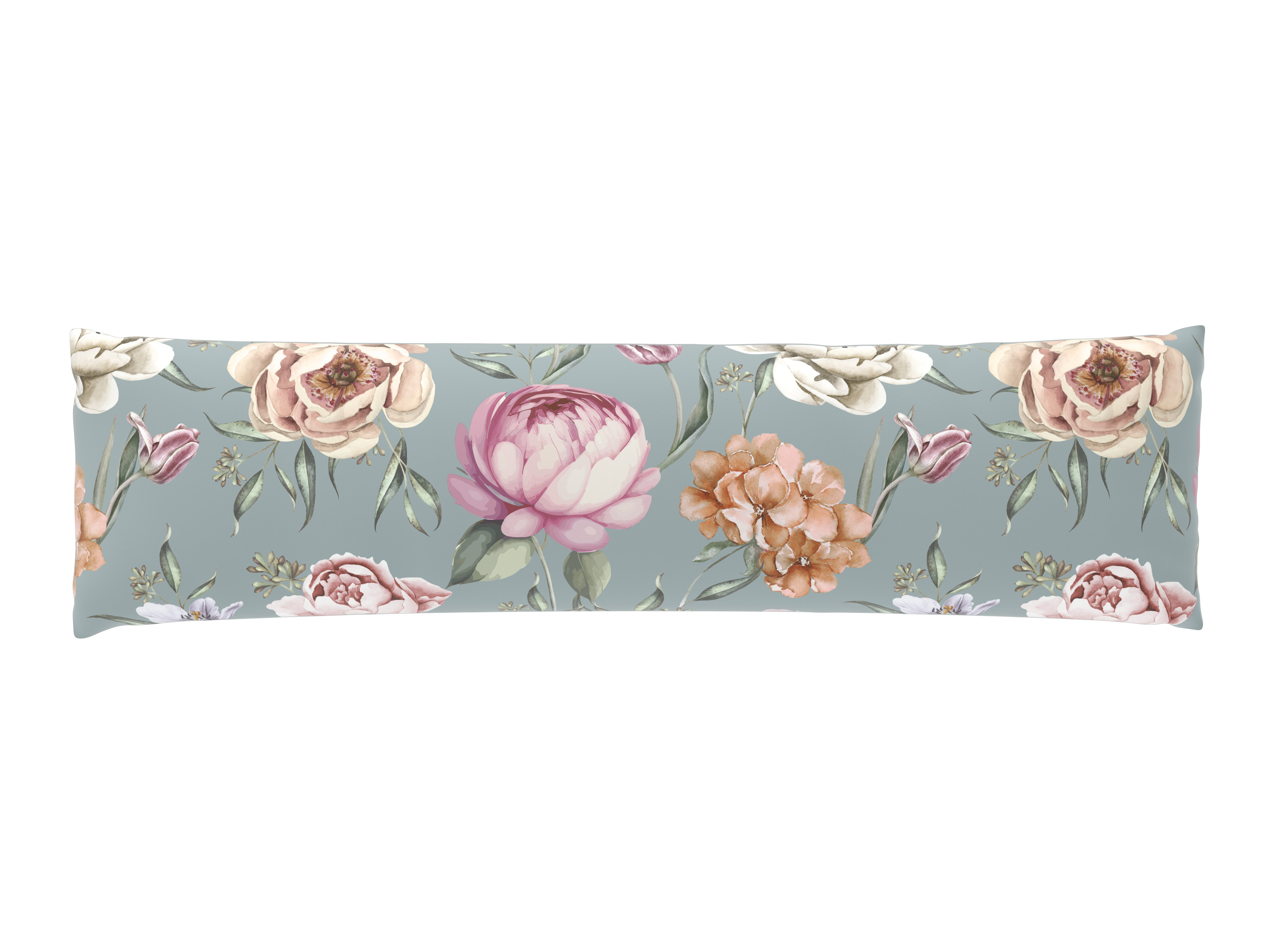 Livarno® Potah na polštář z mikrovláknitého saténu, 40 x 145 cm (květiny)