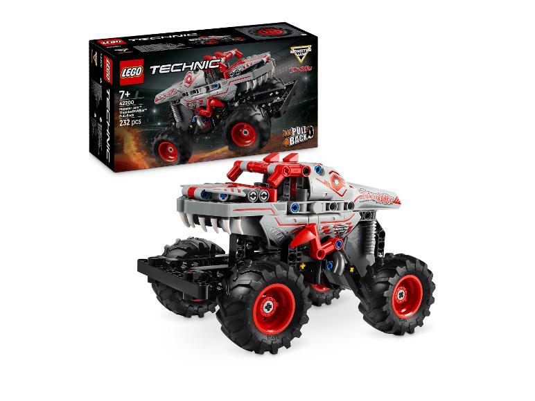 LEGO Technic Monster Jam ThunderROARus náklaďák s natahovacím pohonem a krabice.