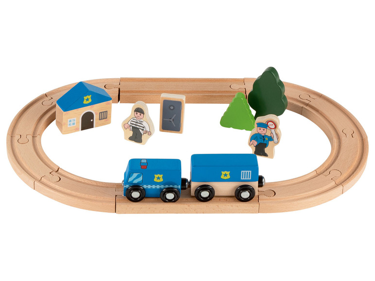  Zobrazit na celou obrazovku Playtive Dřevěná železniční sada, 18dílná - Obrázek 18