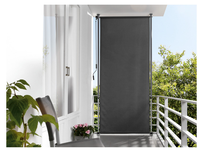  Zobrazit na celou obrazovku LIVARNO home Upínací balkonová zástěna, 1,2 x 2,06–3 m, antracitová - Obrázek 4