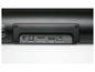 Konektory soundbaru s HDMI, optickým, aux a USB.
