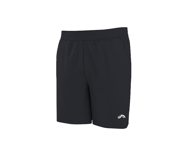 Černé pánské sportovní šortky s bílým logem na levé nohavici.