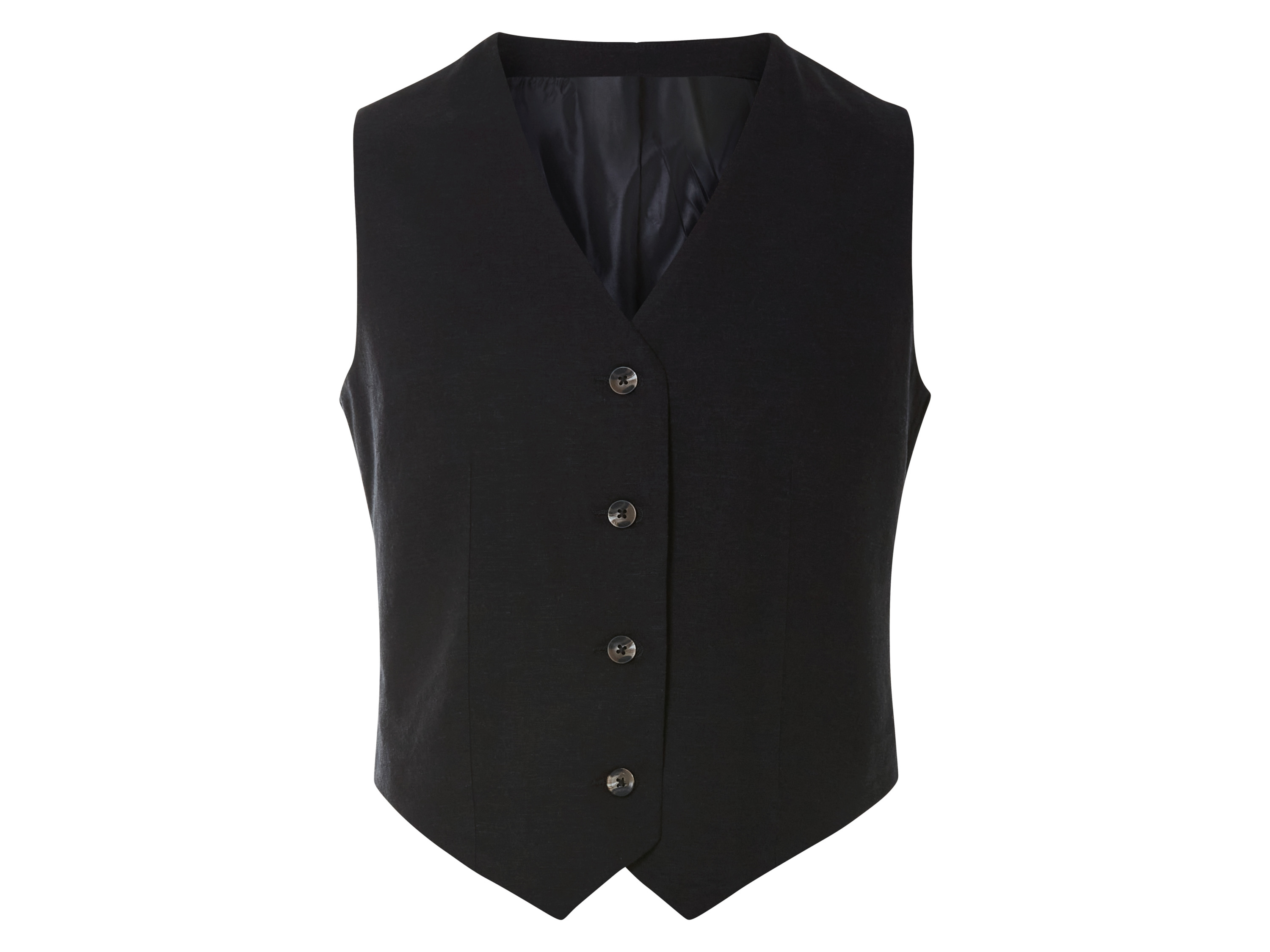 esmara® Dámská vesta s podílem lnu (černá, 42)