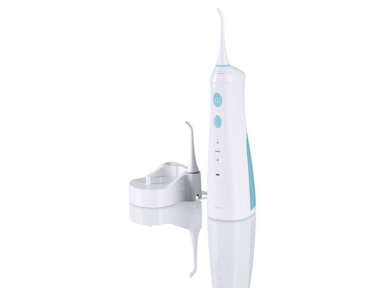 Vodní sprcha na zuby Oral-B s nabíjecí stanicí.