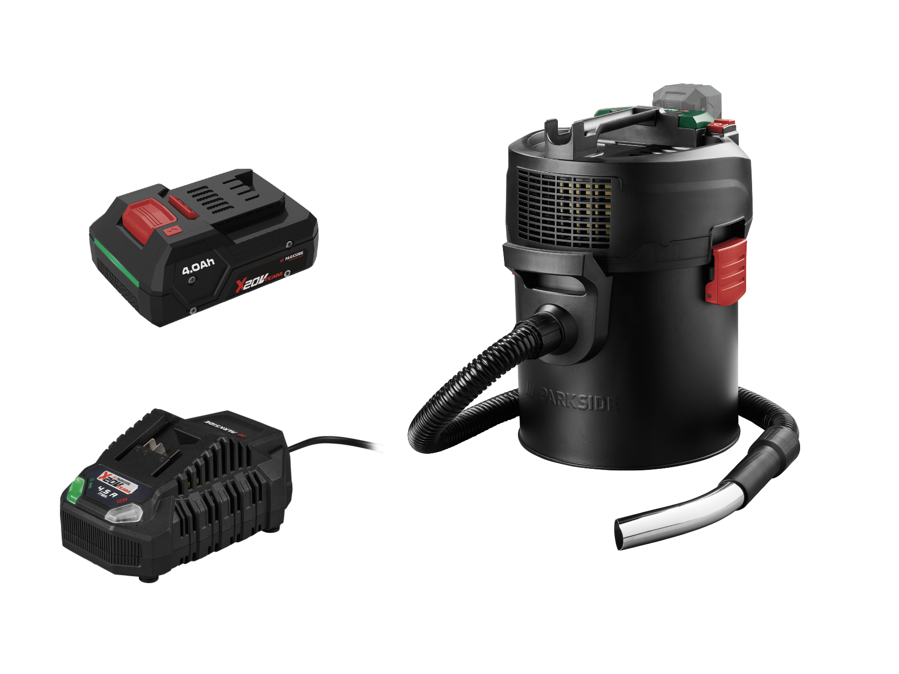 Parkside® Aku vysavač na popel PAS 20-Li 14 A1, Smart 4 Ah