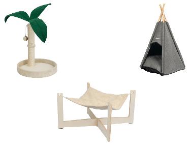 zoofari® Škrabadlo s odpočívadlem / Závěsná síť / Týpí pro domácí zvířata