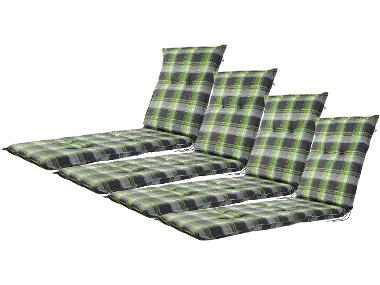 Sada potahů na lehátko Valencia/Miami, 190 x 60 x 8 cm, zelená, 4dílná