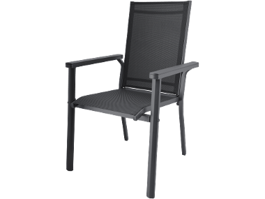 LIVARNO® Hliníková stohovatelná židle Houston, antracitová