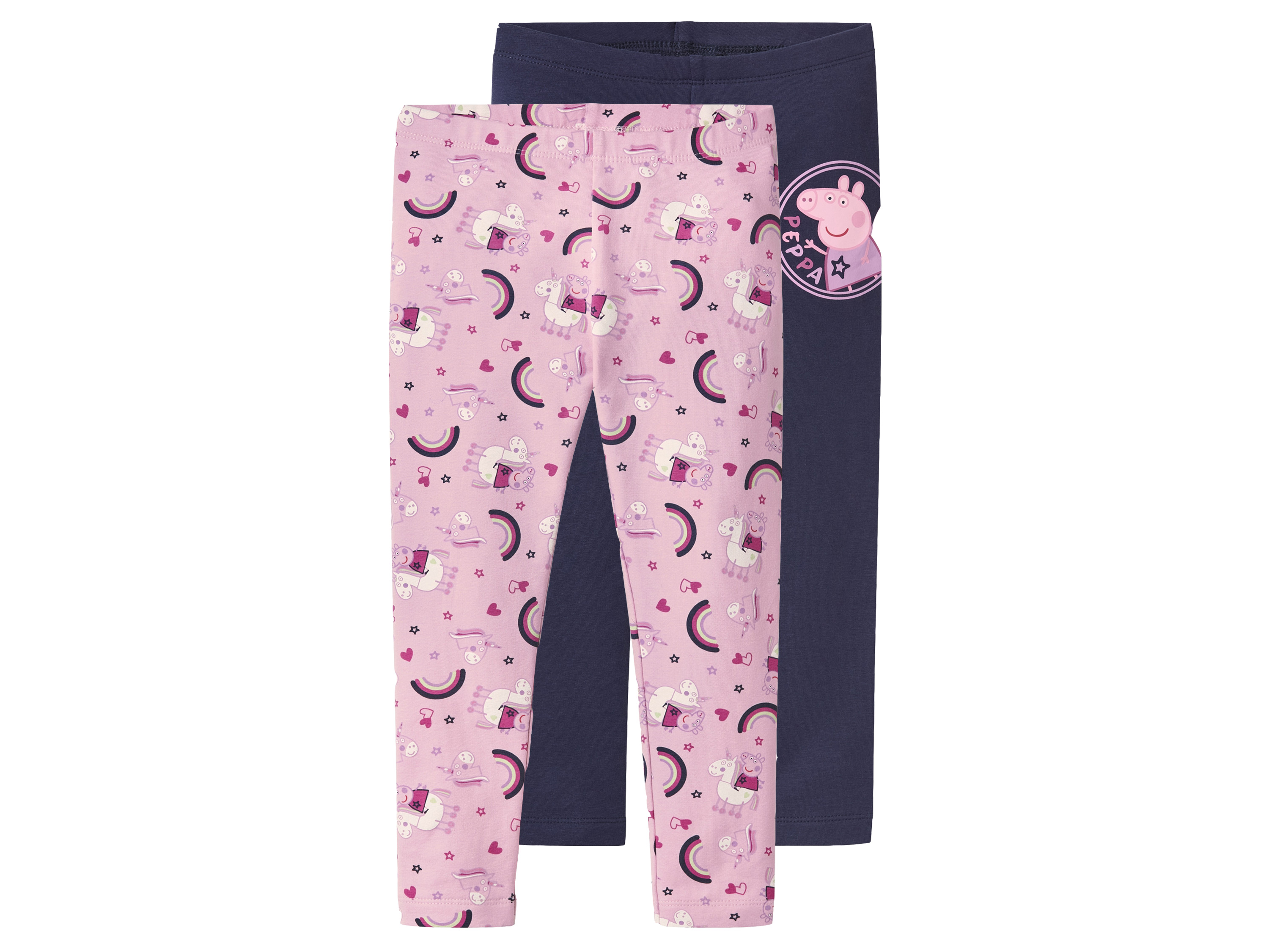 Dívčí termo legíny, 2 kusy (navy modrá / růžová, 110/116)