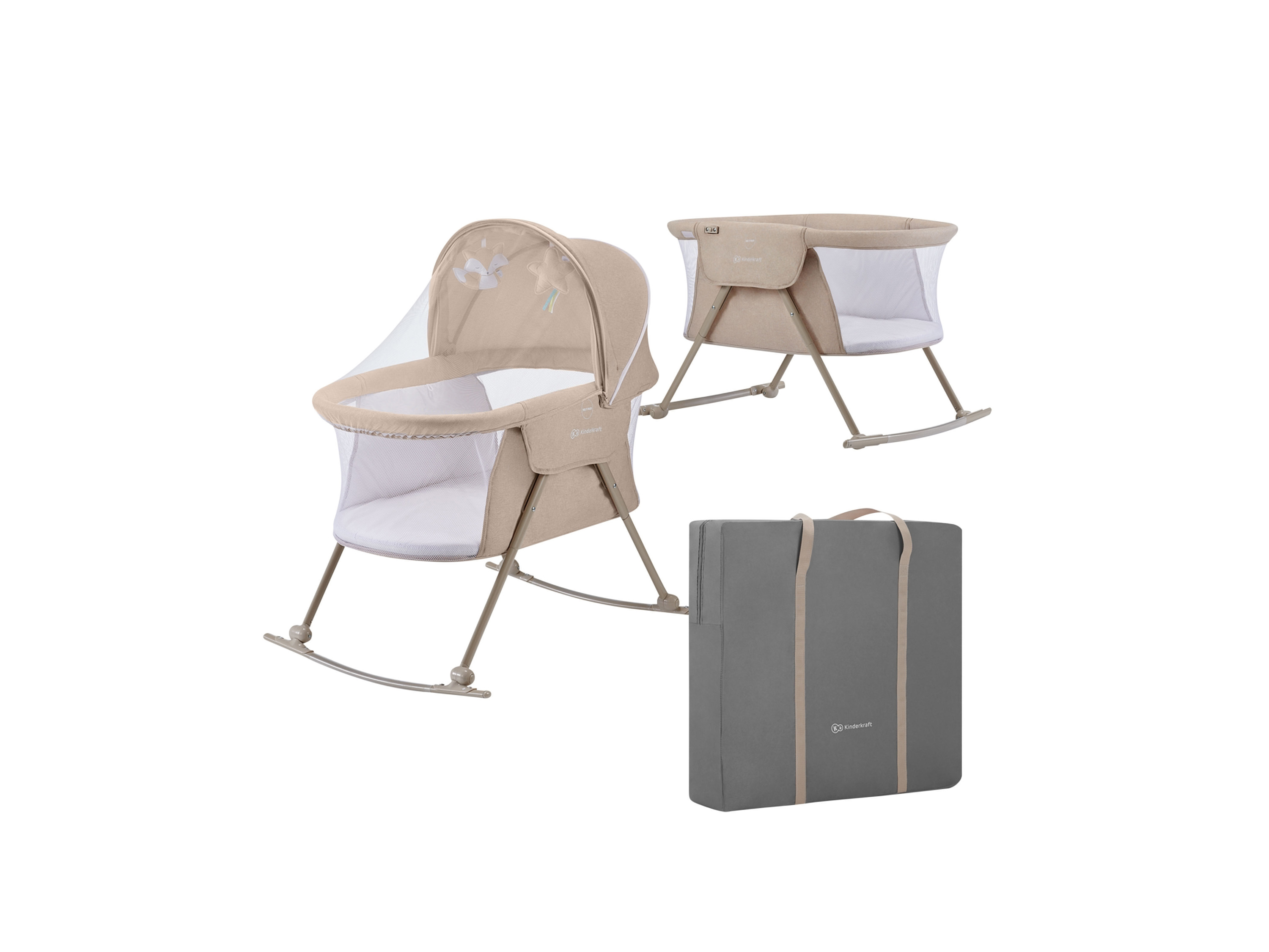 Kinderkraft Dětská postýlka Lovi Classic (béžová)