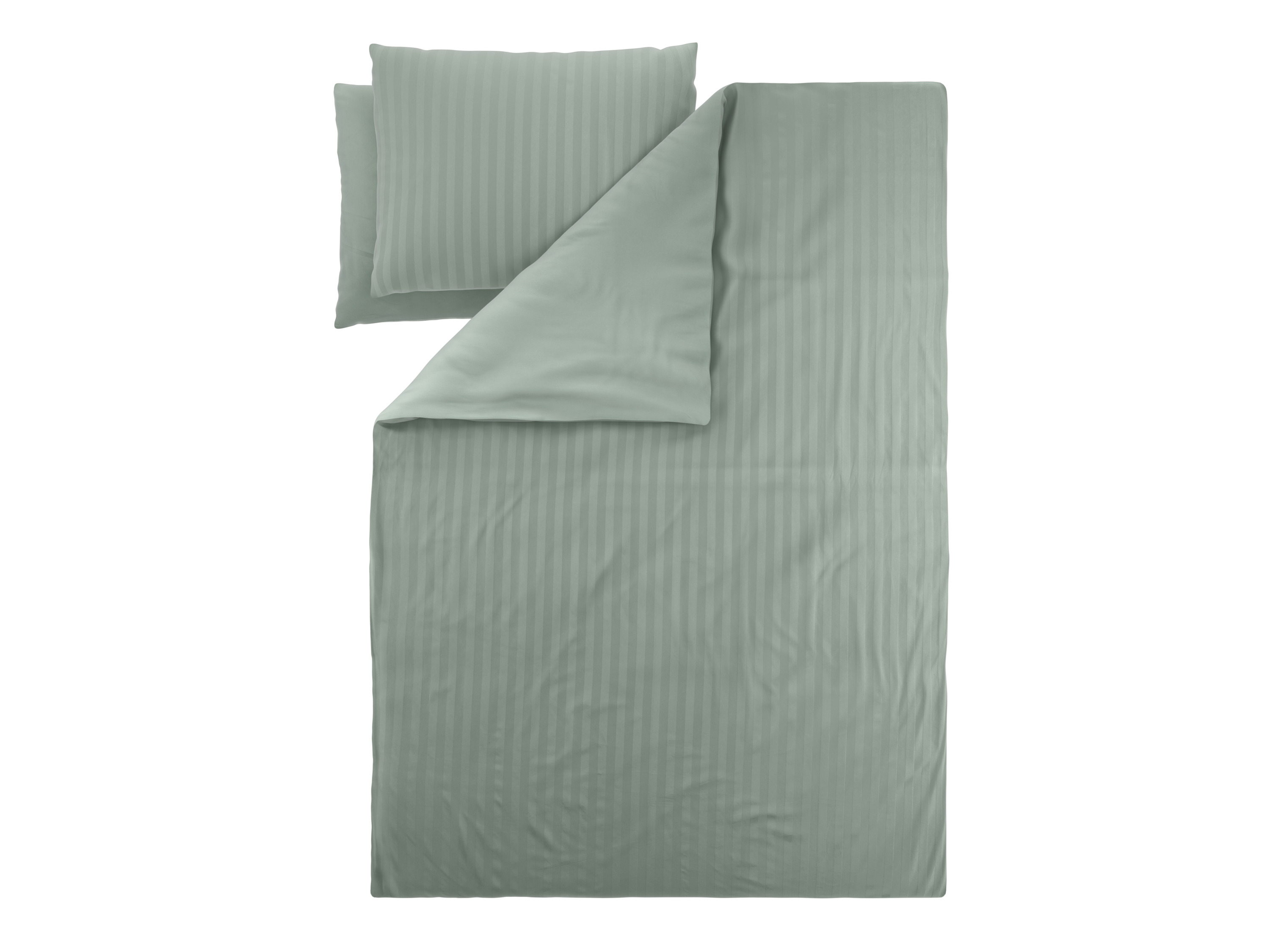 Livarno® Luxusní saténové povlečení, směs bavlny a bambusu, 240 x 220 cm (zelená)