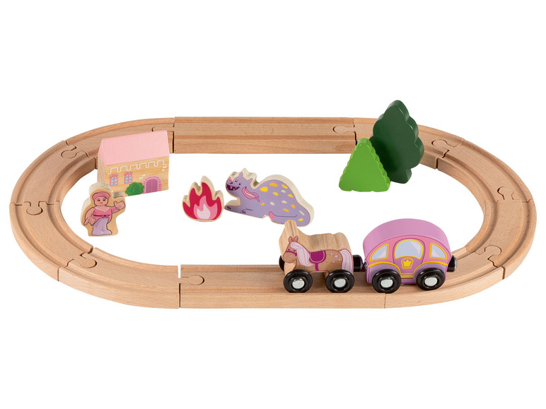  Zobrazit na celou obrazovku Playtive Dřevěná železniční sada, 18dílná - Obrázek 8