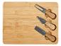 Bambusový prkénko a nože na sýr Livarno Home.