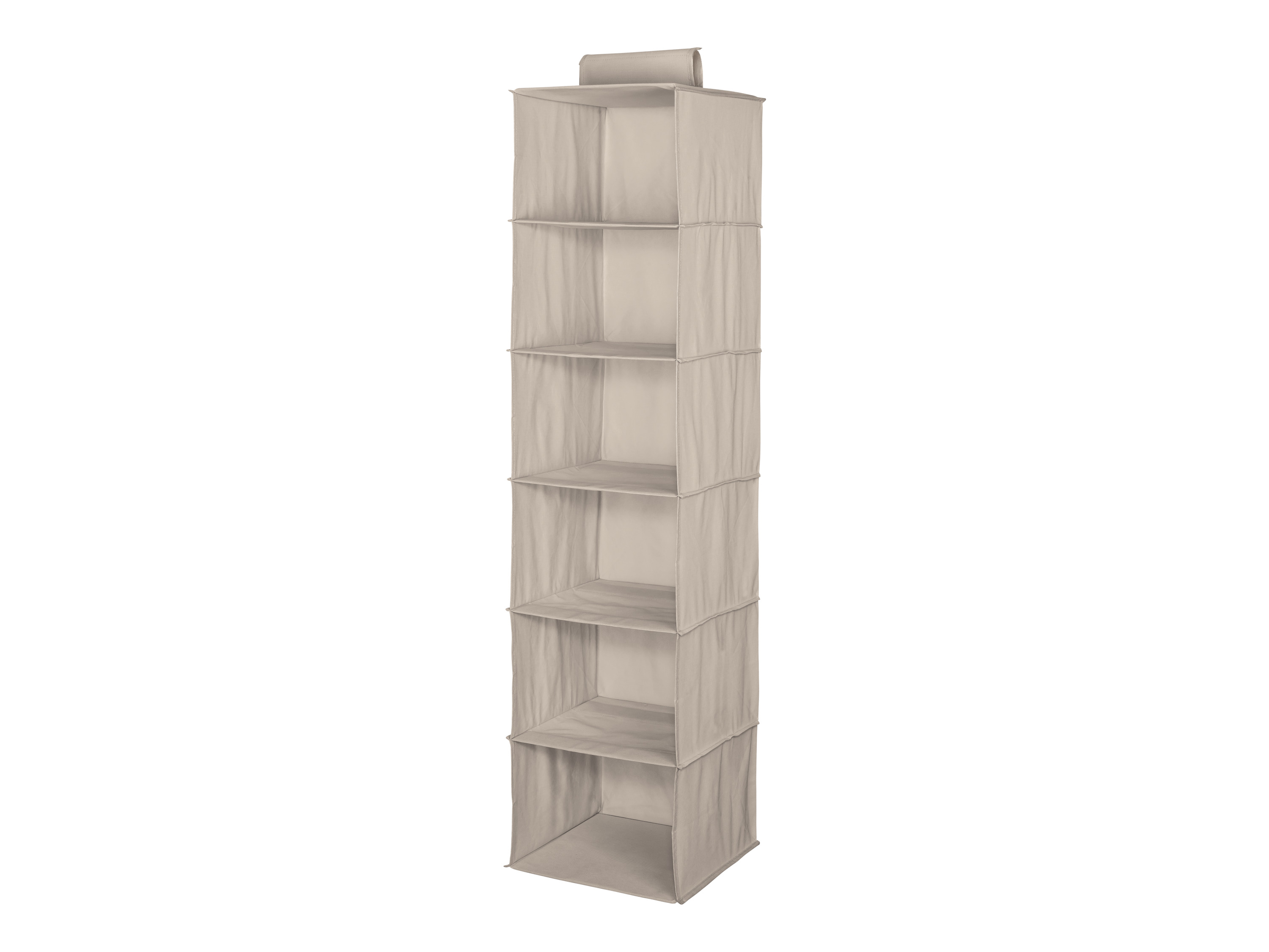 Livarno home Závěsný organizér / Organizér na boty / Obal na oděvy / Úložný box pod postel (závěsný organizér, 6 přihrádek, béžová)