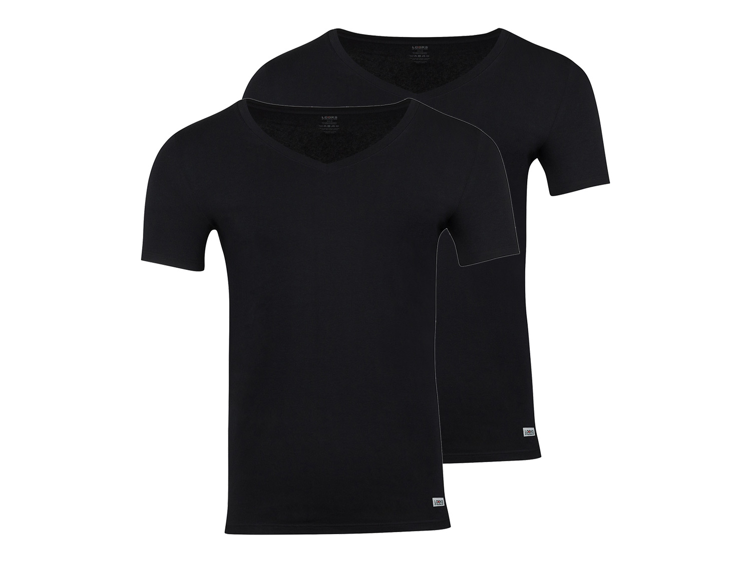 Looks by Wolfgang Joop Pánské spodní triko "Slim Fit", 2 kusy (černá, L)