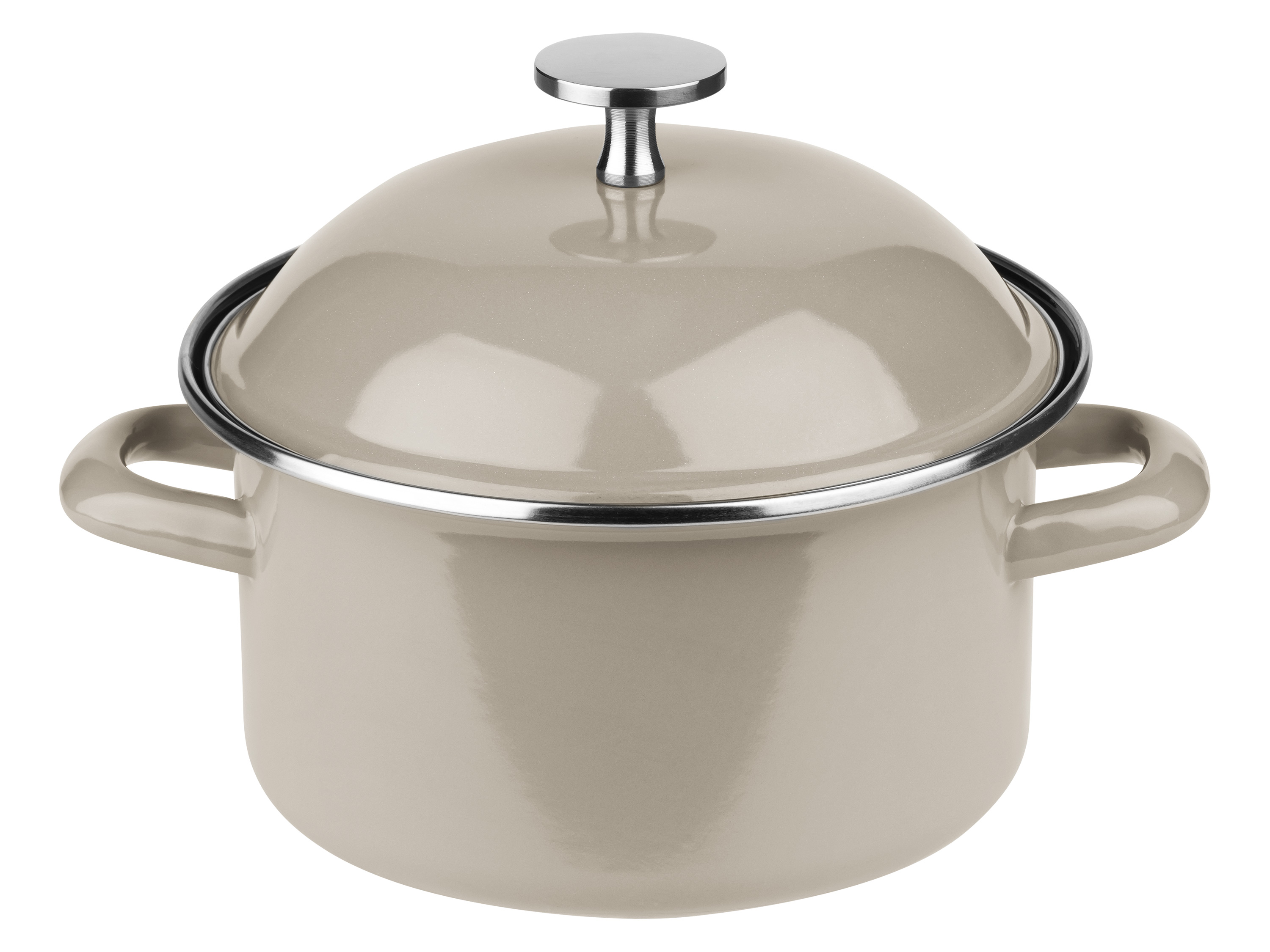 Ernesto® Smaltovaný hrnec, Ø 16cm, 1,5l / Hrnec s rukojetí, Ø 16cm, 1,3l / Hrnec na mléko, Ø 15cm, 1,6l (hrnec 16 cm)