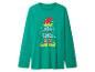 Zelené tričko s dlouhým rukávem s vánočním potiskem „Let's Take an Elfie“ a elfími nohami