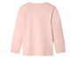 Růžové dětské tričko s dlouhým rukávem.